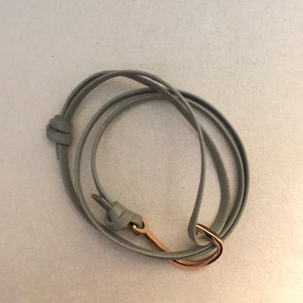 Miansai Grey and Rose Gold Anchor Wrap Bracelet